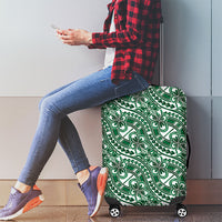 Hibiscus Bloom Island Tribal Waves Luggage Cover Green Polynesian Pattern LT01 - Polynesian Pride