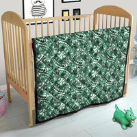 Hibiscus Bloom Island Tribal Waves Quilt Green Polynesian Pattern LT01 - Polynesian Pride