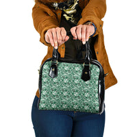 Hibiscus Bloom Island Tribal Waves Shoulder Handbag Green Polynesian Pattern LT01 One Size Green - Polynesian Pride