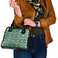 Hibiscus Bloom Island Tribal Waves Shoulder Handbag Green Polynesian Pattern LT01 - Polynesian Pride