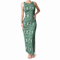 Hibiscus Bloom Island Tribal Waves Tank Maxi Dress Green Polynesian Pattern LT01 Women Green - Polynesian Pride