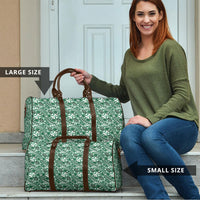 Hibiscus Bloom Island Tribal Waves Travel Bag Green Polynesian Pattern LT01 - Polynesian Pride
