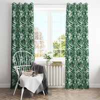 Hibiscus Bloom Island Tribal Waves Window Curtain Green Polynesian Pattern LT01 - Polynesian Pride