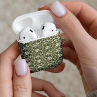 Hibiscus Bloom Island Tribal Waves AirPods Case Olive Green Polynesian Pattern LT01 - Polynesian Pride