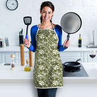 Hibiscus Bloom Island Tribal Waves Apron Olive Green Polynesian Pattern LT01 - Polynesian Pride