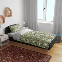 Hibiscus Bloom Island Tribal Waves Bedding Set Olive Green Polynesian Pattern LT01 - Polynesian Pride