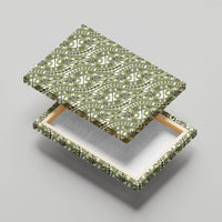 Hibiscus Bloom Island Tribal Waves Canvas Wall Art Olive Green Polynesian Pattern LT01 - Polynesian Pride