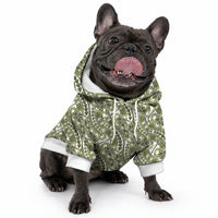 Hibiscus Bloom Island Tribal Waves Pet Hoodie Olive Green Polynesian Pattern LT01 - Polynesian Pride