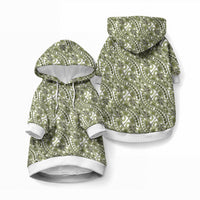 Hibiscus Bloom Island Tribal Waves Pet Hoodie Olive Green Polynesian Pattern LT01 Pullover Olive Green - Polynesian Pride