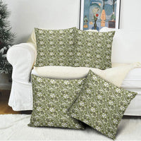 Hibiscus Bloom Island Tribal Waves Pillow Cover Olive Green Polynesian Pattern LT01 - Polynesian Pride