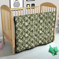 Hibiscus Bloom Island Tribal Waves Quilt Olive Green Polynesian Pattern LT01 - Polynesian Pride