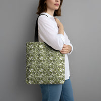 Hibiscus Bloom Island Tribal Waves Tote Bag Olive Green Polynesian Pattern LT01 - Polynesian Pride