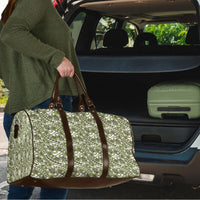 Hibiscus Bloom Island Tribal Waves Travel Bag Olive Green Polynesian Pattern LT01 - Polynesian Pride