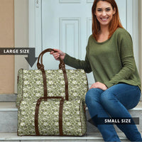Hibiscus Bloom Island Tribal Waves Travel Bag Olive Green Polynesian Pattern LT01 - Polynesian Pride