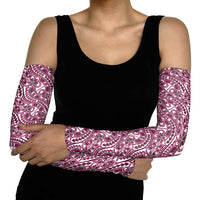 Hibiscus Bloom Island Tribal Waves Arm Sleeves Pink Polynesian Pattern LT01 - Polynesian Pride