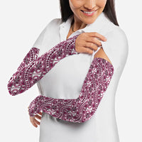 Hibiscus Bloom Island Tribal Waves Arm Sleeves Pink Polynesian Pattern LT01 - Polynesian Pride