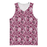 Hibiscus Bloom Island Tribal Waves Basketball Jersey Pink Polynesian Pattern LT01 Unisex Pink - Polynesian Pride