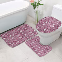 Hibiscus Bloom Island Tribal Waves Bathroom Set Pink Polynesian Pattern LT01 - Polynesian Pride