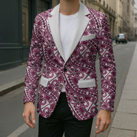 Hibiscus Bloom Island Tribal Waves Blazer Pink Polynesian Pattern LT01 - Polynesian Pride