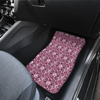 Hibiscus Bloom Island Tribal Waves Car Mats Pink Polynesian Pattern LT01 - Polynesian Pride