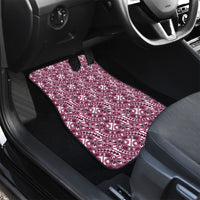 Hibiscus Bloom Island Tribal Waves Car Mats Pink Polynesian Pattern LT01 - Polynesian Pride