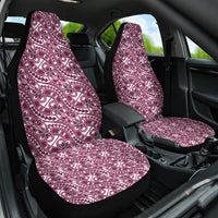 Hibiscus Bloom Island Tribal Waves Car Seat Cover Pink Polynesian Pattern LT01 One Size Pink - Polynesian Pride