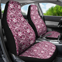 Hibiscus Bloom Island Tribal Waves Car Seat Cover Pink Polynesian Pattern LT01 - Polynesian Pride
