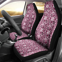 Hibiscus Bloom Island Tribal Waves Car Seat Cover Pink Polynesian Pattern LT01 - Polynesian Pride