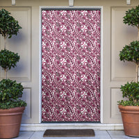 Hibiscus Bloom Island Tribal Waves Door Cover Pink Polynesian Pattern LT01 Pink - Polynesian Pride