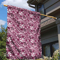 Hibiscus Bloom Island Tribal Waves Garden Flag Pink Polynesian Pattern LT01 - Polynesian Pride