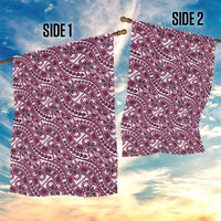 Hibiscus Bloom Island Tribal Waves Garden Flag Pink Polynesian Pattern LT01 - Polynesian Pride