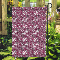 Hibiscus Bloom Island Tribal Waves Garden Flag Pink Polynesian Pattern LT01 Garden Flag Pink - Polynesian Pride
