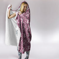 Hibiscus Bloom Island Tribal Waves Hooded Blanket Pink Polynesian Pattern LT01 - Polynesian Pride