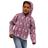 Hibiscus Bloom Island Tribal Waves Kid Hoodie Pink Polynesian Pattern LT01 - Polynesian Pride