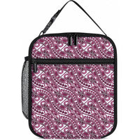 Hibiscus Bloom Island Tribal Waves Lunch Bag Pink Polynesian Pattern LT01 10.2 × 8.3 × 4.3 inch Pink - Polynesian Pride