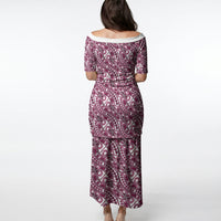 Hibiscus Bloom Island Tribal Waves Puletasi Pink Polynesian Pattern LT01 - Polynesian Pride