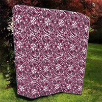 Hibiscus Bloom Island Tribal Waves Quilt Pink Polynesian Pattern LT01 - Polynesian Pride