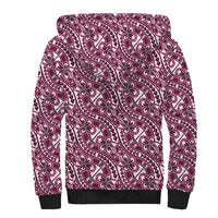 Hibiscus Bloom Island Tribal Waves Sherpa Hoodie Pink Polynesian Pattern LT01 - Polynesian Pride