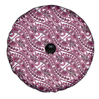 Hibiscus Bloom Island Tribal Waves Spare Tire Cover Pink Polynesian Pattern LT01 - Polynesian Pride