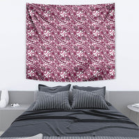 Hibiscus Bloom Island Tribal Waves Tapestry Pink Polynesian Pattern LT01 - Polynesian Pride