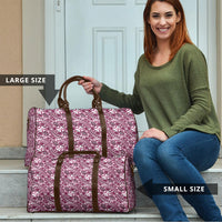 Hibiscus Bloom Island Tribal Waves Travel Bag Pink Polynesian Pattern LT01 - Polynesian Pride