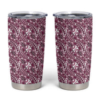 Hibiscus Bloom Island Tribal Waves Tumbler Cup Pink Polynesian Pattern LT01 Pink - Polynesian Pride