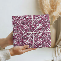 Hibiscus Bloom Island Tribal Waves Wrapping Paper Pink Polynesian Pattern LT01 - Polynesian Pride