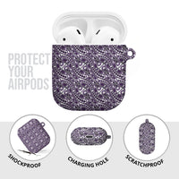 Hibiscus Bloom Island Tribal Waves AirPods Case Purple Polynesian Pattern LT01 - Polynesian Pride