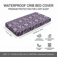 Hibiscus Bloom Island Tribal Waves Baby Bed Cover Purple Polynesian Pattern LT01 - Polynesian Pride