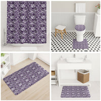Hibiscus Bloom Island Tribal Waves Bathroom Set Purple Polynesian Pattern LT01 - Polynesian Pride