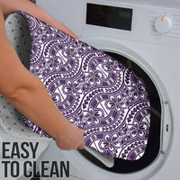 Hibiscus Bloom Island Tribal Waves Bathroom Set Purple Polynesian Pattern LT01 - Polynesian Pride