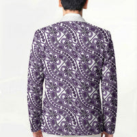 Hibiscus Bloom Island Tribal Waves Blazer Purple Polynesian Pattern LT01 - Polynesian Pride