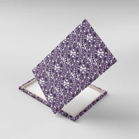 Hibiscus Bloom Island Tribal Waves Canvas Wall Art Purple Polynesian Pattern LT01 With Frame Purple - Polynesian Pride