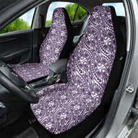 Hibiscus Bloom Island Tribal Waves Car Seat Cover Purple Polynesian Pattern LT01 - Polynesian Pride